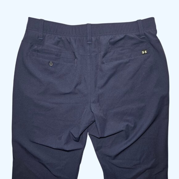 Under Armour Match Play Mens 36x32 Navy Blue Stretch Waist Chino Golf Pants - Picture 4 of 10